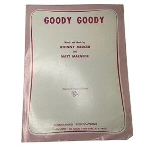 Goody Goody Johnny Mercer  Vintage Sheet Music Standard Vocal Edition 1963 u